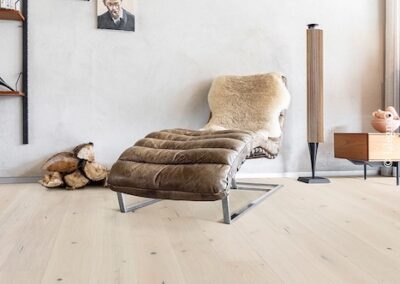 Lazio White Oak installed in living room | Tamalpais Hardwood Floors